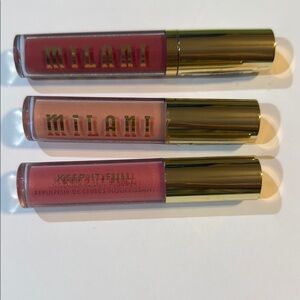 Milani Lip Gloss Trio - Berry, Nude, and Rose